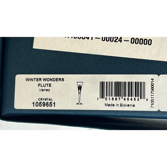 WATERFORD Winter Wonders Crystal Champaign Flute Glass MIDNIGHT FROST LILAC New - Picture 9 of 9